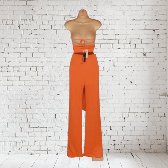 NWT Celeb 2 PC Wrap Halter Pant Set Summer - Picture 2 of 2
